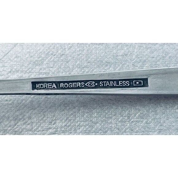 Vtg Rogers Korea DANESMORE Stainless Flatware 12 Pieces Floral Rose Replacement - Picture 3 of 12